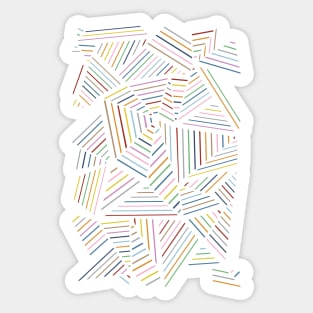 Ab Linear Rainbow Black Sticker